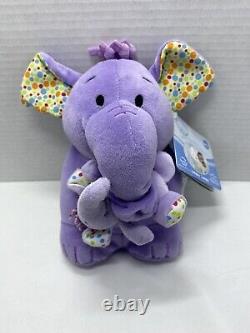 Peluche Disney Heffalump Boîte à musique douce Jouet de lit Winnie l'ourson Lumpy 2007 RARE