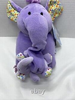 Peluche Disney Heffalump Boîte à musique douce Jouet de lit Winnie l'ourson Lumpy 2007 RARE