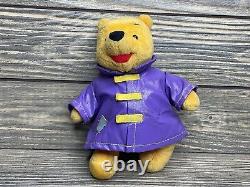 Peluche Vintage Mattel 1998 Disney Winnie l'Ourson Imperméable Violet 7