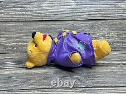 Peluche Vintage Mattel 1998 Disney Winnie l'Ourson Imperméable Violet 7