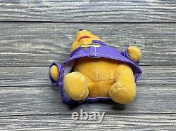 Peluche Vintage Mattel 1998 Disney Winnie l'Ourson Imperméable Violet 7