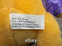 Peluche Vintage Mattel 1998 Disney Winnie l'Ourson Imperméable Violet 7