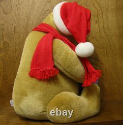 Peluche classique de Winnie l'ourson de la marque Gund #7989 avec chapeau de Père Noël et pot de miel. 17 NOUVEAU / Étiquettes