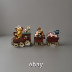 Pièce maîtresse rare Disney Choo Choo Pooh de Michel & Co, train 3 pièces avec boîte d’origine