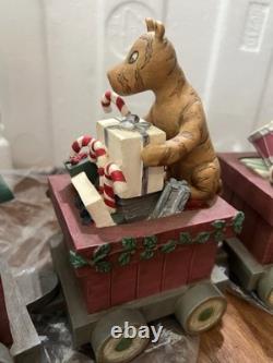 Pièce maîtresse rare Disney Choo Choo Pooh de Michel & Co, train 3 pièces avec boîte d’origine