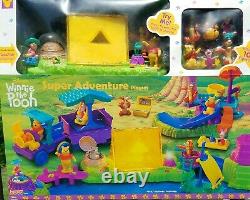 Pooh Campground Super Adventure Slide, Tente Light Up, 10 Figures Nib Collectible