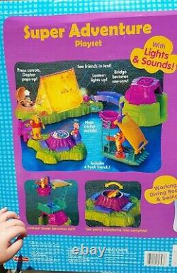 Pooh Campground Super Adventure Slide, Tente Light Up, 10 Figures Nib Collectible