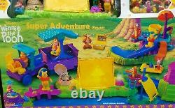 Pooh Campground Super Adventure Slide, Tente Light Up, 10 Figures Nib Collectible