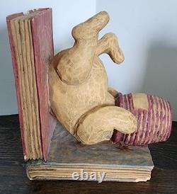 Porte-livres vintage classique Winnie l'Ourson - Ourson - Chambre d'enfant - Livres - Quelques égratignures
