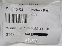 Poterie Barn Kids Winnie The Pooh Toddler Quilt Soft 36x 50 Blanc Multi #3112
