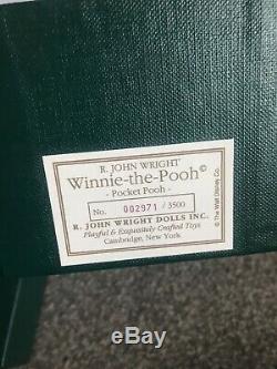 R. John Wright Pocket Pooh Winnie L'ourson Poupée Limited Edition Signée Rj Wright
