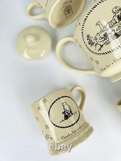 ( RARE ) Disney Classic Winnie The Pooh par Michel & Company Service à thé et 4 tasses