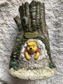 RARE Disney Classique Winnie l'Ourson Porte-clés Boîte Figurine Maison de Lapin