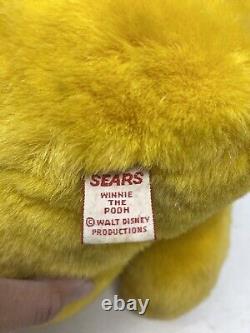 RARE! ERREUR D'ÉTIQUETTE! Ours en peluche vintage de Winnie l'ourson de Sears de Walt Disney