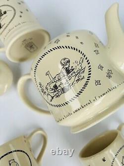 (RARE) Ensemble de thé Disney Classic Winnie l'ourson de Michel & Company avec pot à thé et 4 tasses