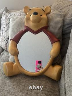 RARE ! Miroir rond vintage JCPenney Winnie l’Ourson des années 90, 21 collectionneur Disney pour chambre d’enfant