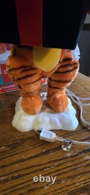 RARE Tigger 1995 VTG Noël Chez Nous FIGURINE ANIMÉE MUSICALE DISNEY STORE