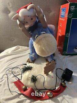 Rare Année 1996 Disney Telco Winnie l'Ourson Bourriquet et Porcinet Noël Animé