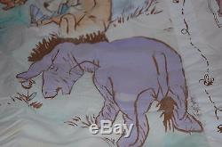 Rare! Classic Winnie The Pooh Baby Disney Crib Bedding Ensemble Complet 7 Pièces + Bonus