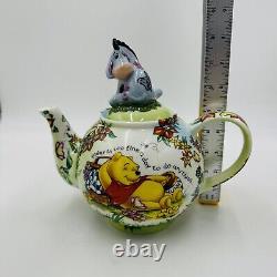 Rare Collection de Vitrine Disney Paul Cardew Théière en Porcelaine Été Winnie l'Ourson et Bourriquet