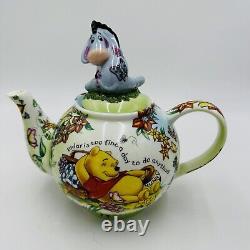 Rare Collection de Vitrine Disney Paul Cardew Théière en Porcelaine Été Winnie l'Ourson et Bourriquet