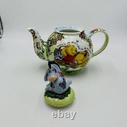 Rare Collection de Vitrine Disney Paul Cardew Théière en Porcelaine Été Winnie l'Ourson et Bourriquet