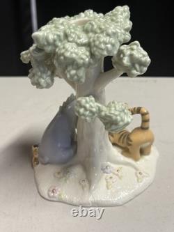 Rare Disney 2004 Lenox Bougeoir de Pique-nique de Winnie l'Ourson avec Porcinet, Bourriquet et Tigrou