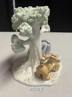 Rare Disney 2004 Lenox Bougeoir de Pique-nique de Winnie l'Ourson avec Porcinet, Bourriquet et Tigrou