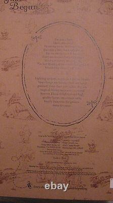 Rare Disney Winnie L'ourson Et Porcinet Sous Umbrella Lampe De Collection New Lmp1