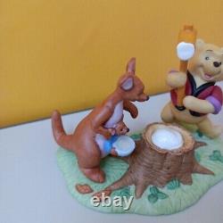 Rare Disney Winnie Le Pooh Figurine & Picture Assiette Tokyo Disneyland