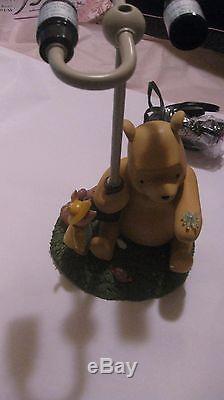 Rare Disney Winnie The Pooh & Piglet Under Umbrella Collectible Lamp Nouveau Lmp1