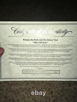 Rare Edition Limitée Vintage Disney Winnie Le Pooh Honey Tree Silly Bear Imprimé