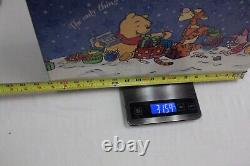 Rare Ensemble de 3 boîtes de rangement empilables de Noël Winnie l'ourson des années 1990, neuf