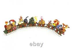 Rare ! Le train de Noël de Winnie l'ourson de DanburyMint Disney Pooh's Express, 6 pièces.