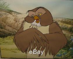 Rare Originale 1966 Winnie L'ourson Owl Walt Disney Animation Production Cel