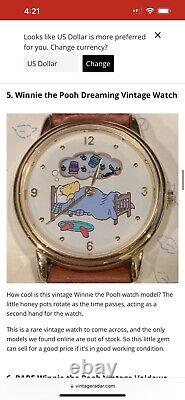 Rare Vintage Timex Winnie La Montre Pooh