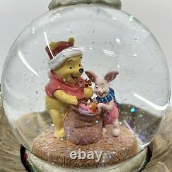 Rare Winnie L’ourson Musical Snow Globe Eeyore Tigger Piglet With Lights