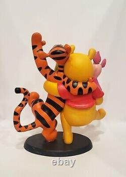 Rare Winnie Le Pooh Avec Tigger Et Piglet Dancing Statue Pré-propriété