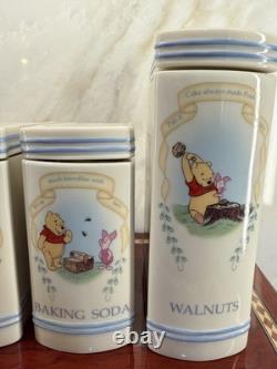 Rare ensemble de 4 boîtes de rangement en porcelaine Lenox Disney Winnie l’Ourson pour garde-manger Rare ensemble de 4 boîtes de rangement en porcelaine Lenox Disney Winnie l’Ourson pour garde-manger