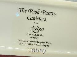 Rare ensemble de 4 boîtes de rangement en porcelaine Lenox Disney Winnie l’Ourson pour garde-manger