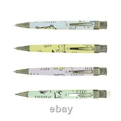 Retro 51 Winnie-the-pooh Rollerballpens And Pencil Set -nouveau! Scellé! C'est Un Beau Cadeau.