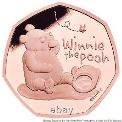 Royaume-uni / Winnie Le Pooh Pièce D'or De 50 Pence Proof Limitée À 525 Du Japon Disney