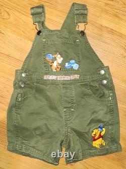 Salopette vintage taille 24M Winnie l'Ourson avec Tigger et Pooh brodé