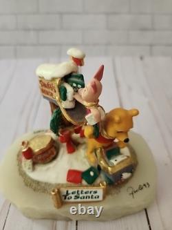 Sculpture Disney Ron Lee Winnie l'Ourson Porcinet Lettres au Père Noël 550/1500
