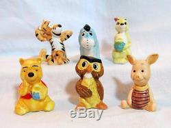 Sears Set 6 Disney Winnie Le Pooh Figurines Céramiques 1970 Mib Mint Ultra-rare