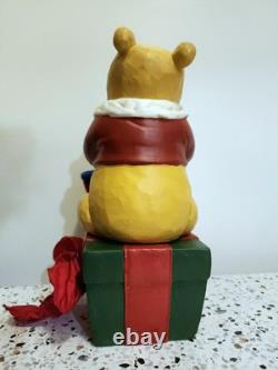 Statue de Winnie l'Ourson de Disney Midwest de Cannon Falls Rare Chaussette de Noël Santa