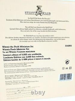 Steiff Disney Mohair Classic Pooh Set Piglet Tigger Eeyore Edition Limitée 2002