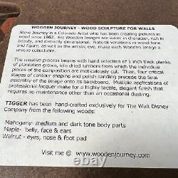 Steve Journey Walt Disney Intarsia Art En Bois Mur Sculpture Pooh Tigger Rare Euc