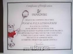 Swarovski Disney 7 Pc Winnie L'ourson Eeyore Tigrou Porcinet Afficher Litho