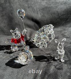 Swarovski Disney Winnie L'Ourson Bourriquet Porcinet Pot de Miel Figurine en Cristal Couleur